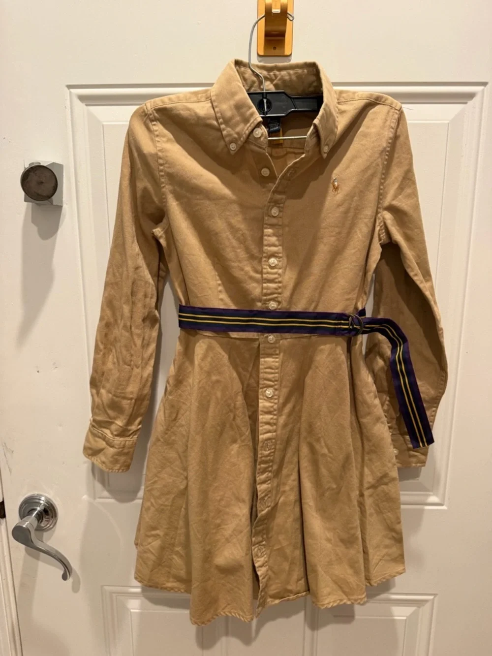 Polo Ralph Lauren Belted Cotton Chino Shirtdress